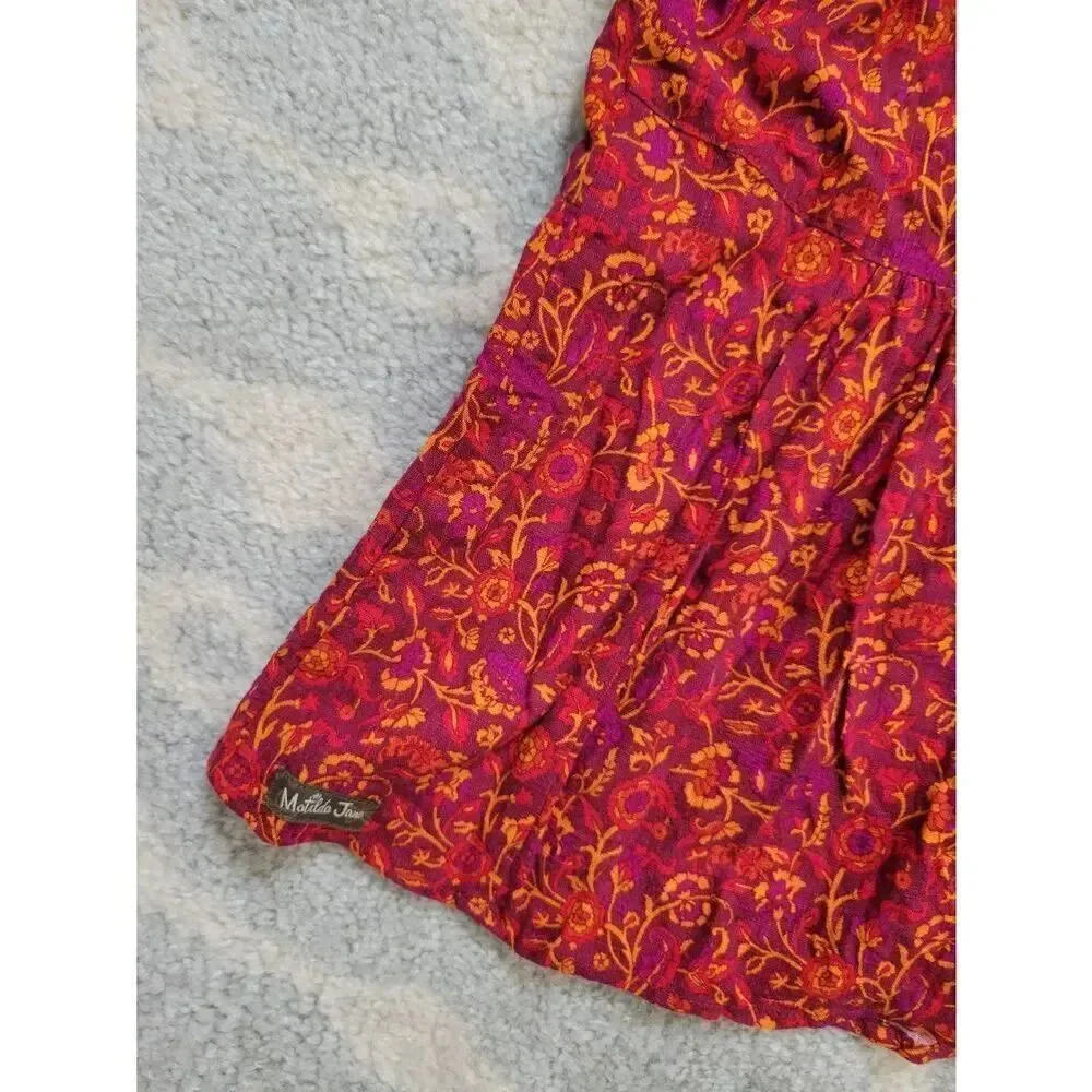 Matilda Jane Enchanted Garden Beach Bonfire V-Neck Swing Tank and Woodrose Mixed
